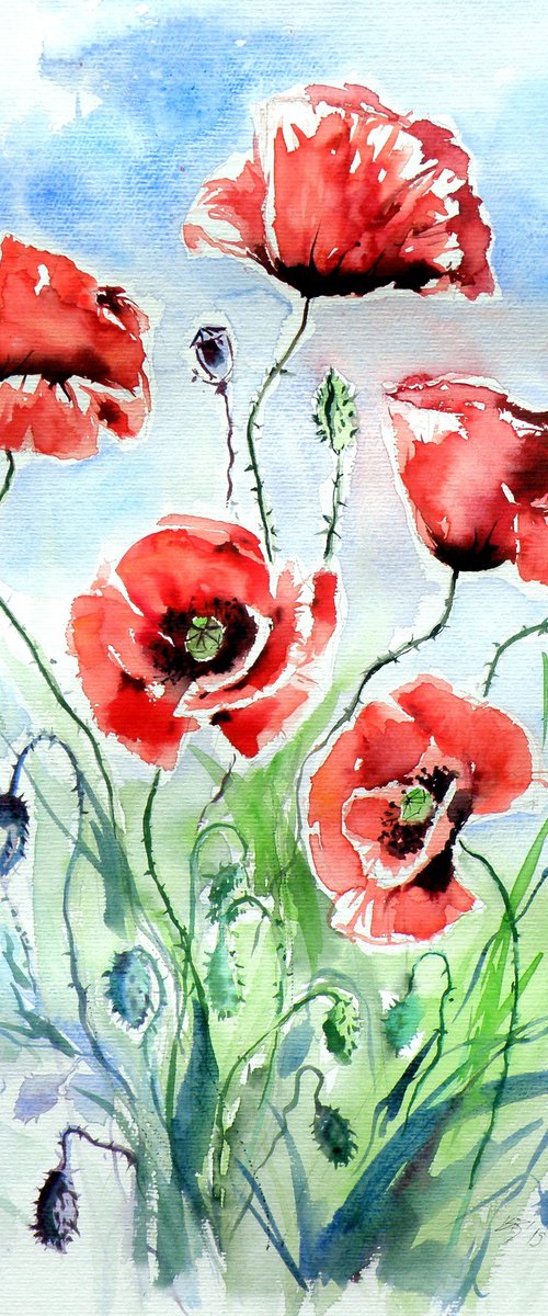Five poppies by Kovács Anna Brigitta