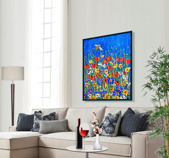 BEE´S  VIEW,   XL,   framed