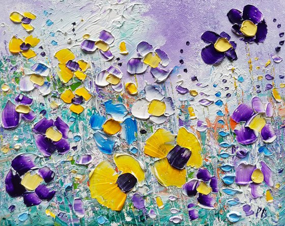 "Abstract Meadow Flowers in Love"