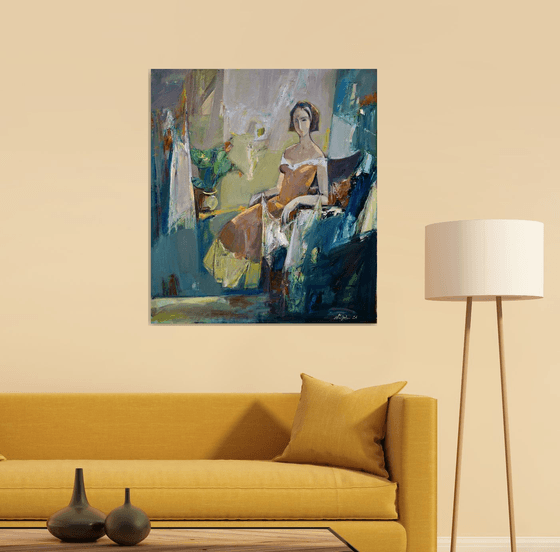 The Lady in the Ochre Gown