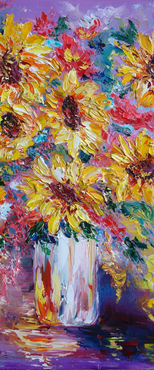 Sunflowers. still life in the vase by Oksana Fedorova