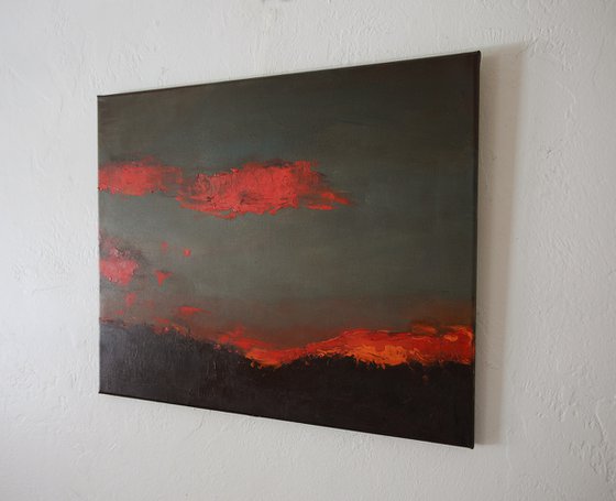 Victorian Sunset 20x24" 51x60 cm Contemporary Art by Bo Kravchenko