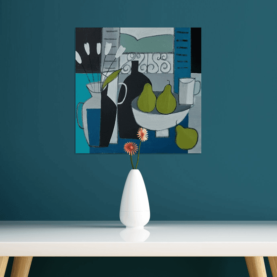 Still Life with 3 Pears II