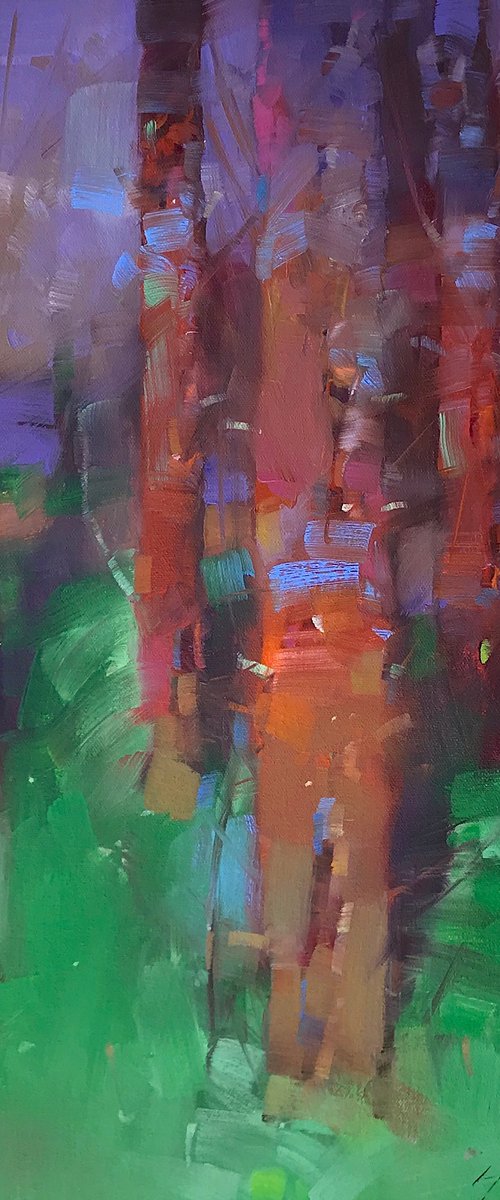 Vibrant Evening, Original oil painting, Handmade artwork, One of a kind by Vahe Yeremyan