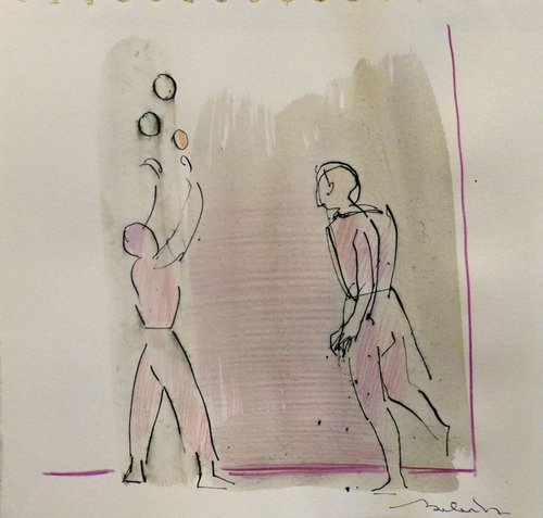 Ball Games 5, 21x21 cm by Frederic Belaubre