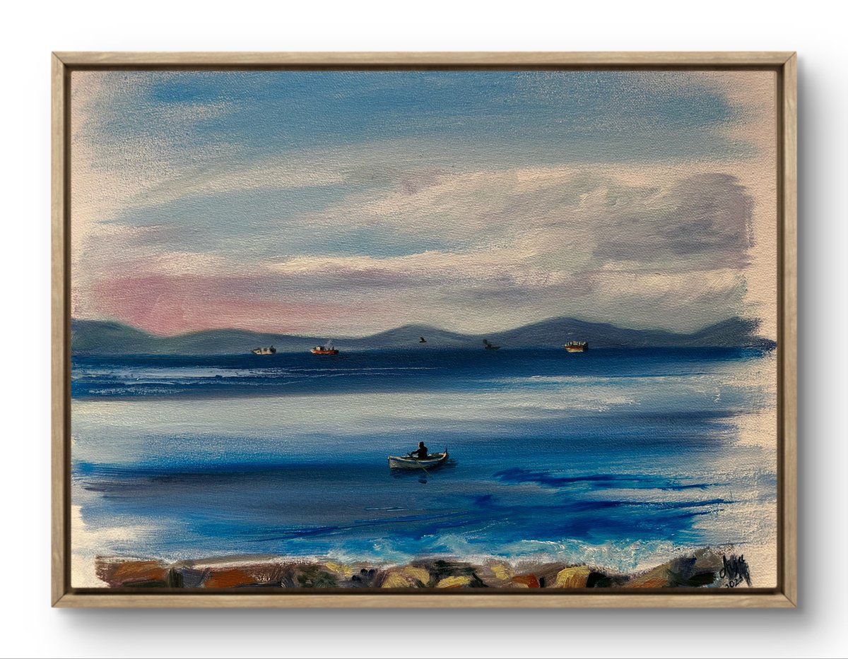 Impressionistic Landscape Oil Painting By Aisylu Burangulova, 17 X 13, Good Morning, Original Artwork