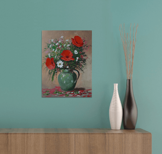 Poppies in the vase