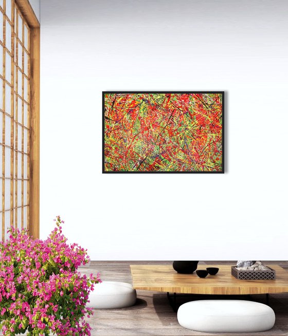 POPPIES MEADOW,  framed