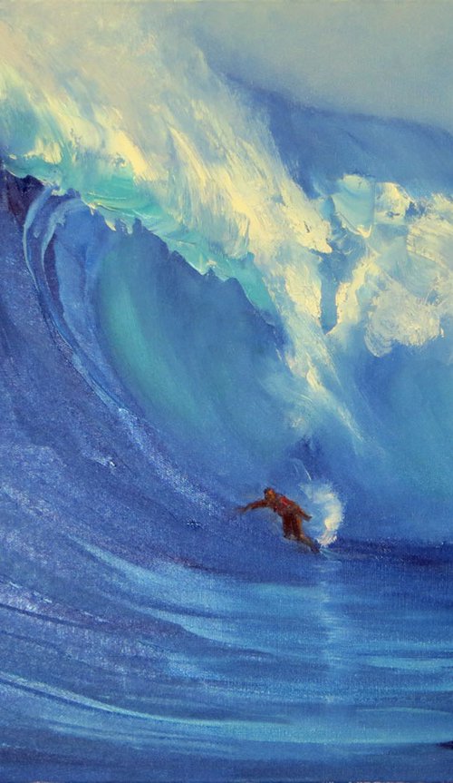 Big wave.Surfing by Elena Lukina