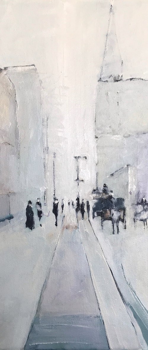 Very first car on 52nd street by Romuald Mulk Musiolik