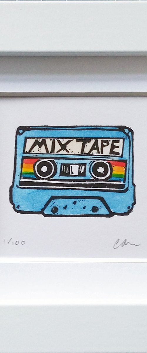 Tiny tapes - Blue Mix Tape by Carolynne Coulson