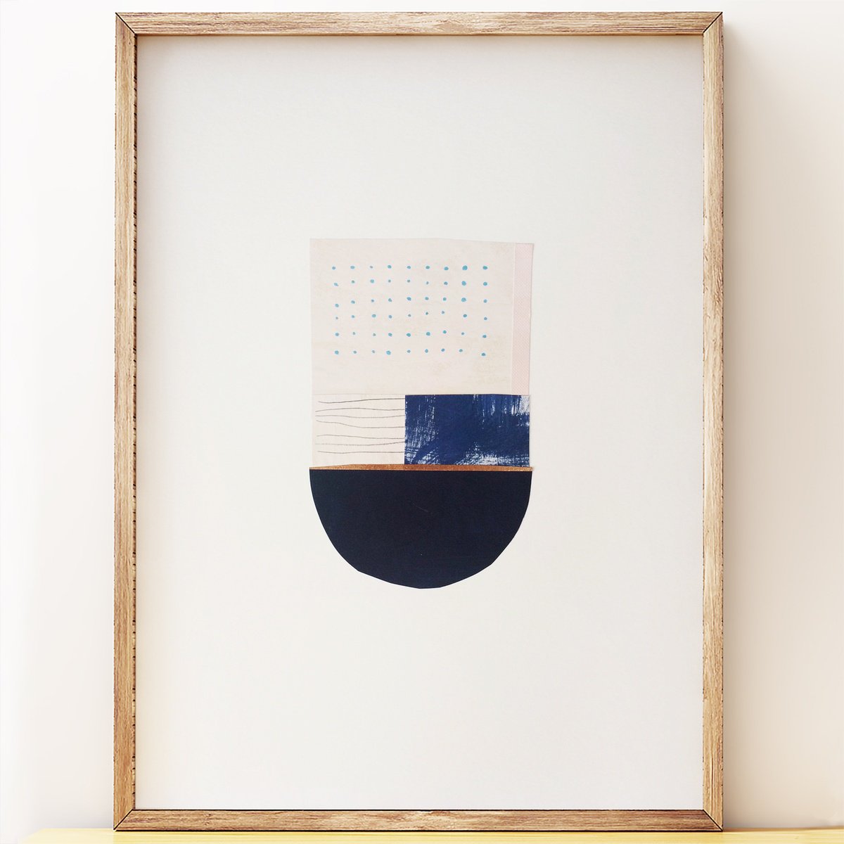 Abstract Collage By Francesca Iannaccone, 12 X 17, Series 3 No.1, Original Artwork