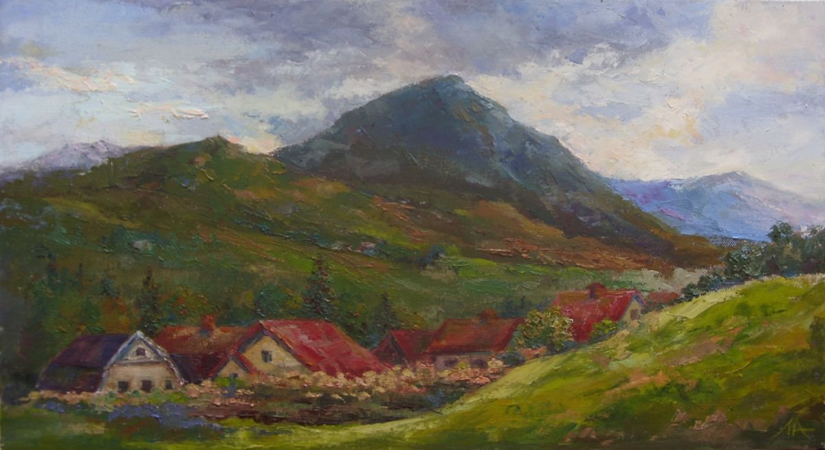 Evening In The Carpathians By Liubov Ponomarova, 22 X 12, Artwork For Sale On Artfinder