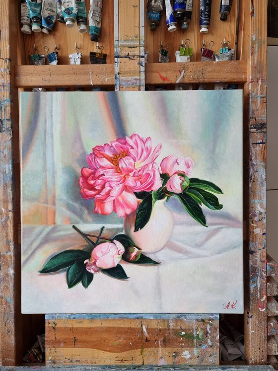 "Pink silk "   peonies flower 2021