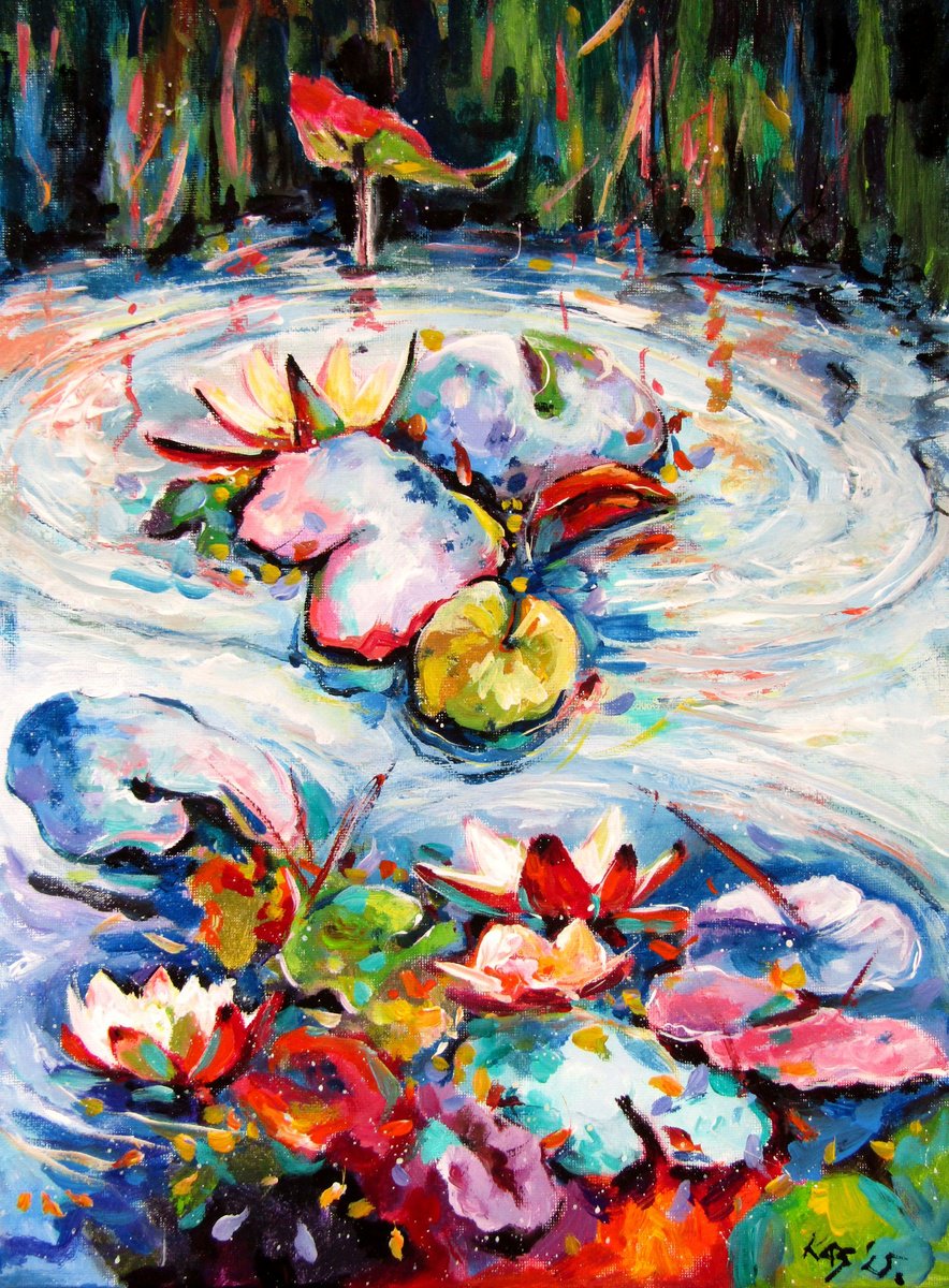 Water Lily By Kovacs Anna Brigitta, 12 X 16, Artwork For Sale On Artfinder