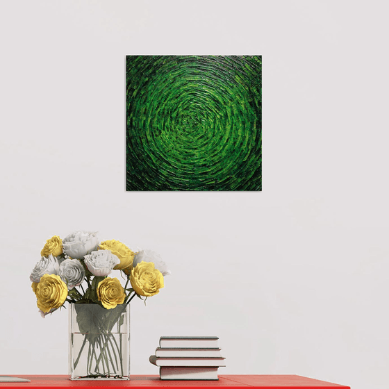 Bright green concentric shine