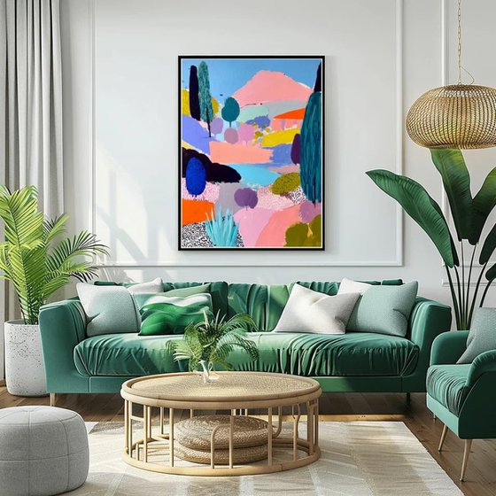 River Under a Pink Sky