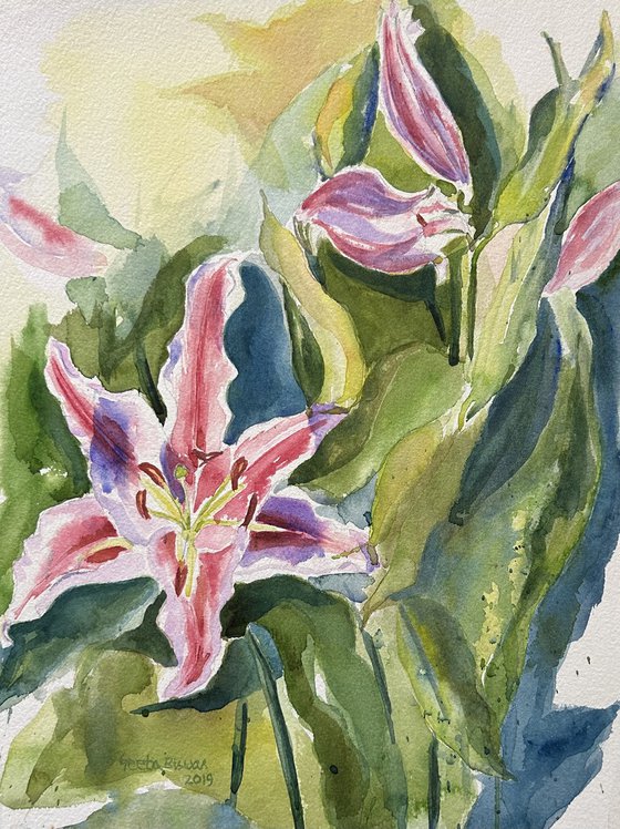 Lillies 2 paintings