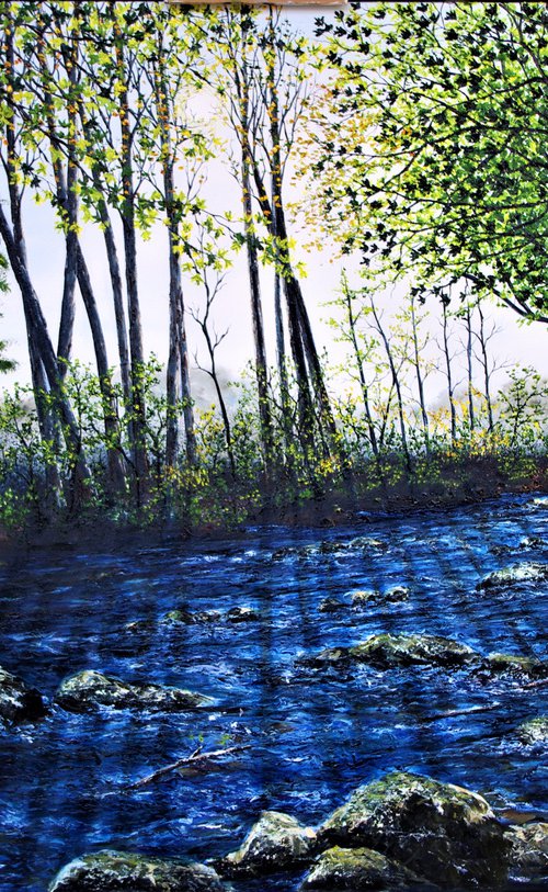 Celtic River   100cm x 150cm by Hazel Thomson