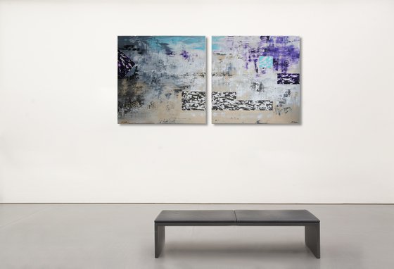 Haze (165 x 80 cm) XXL (66 x 32 inches) Diptych