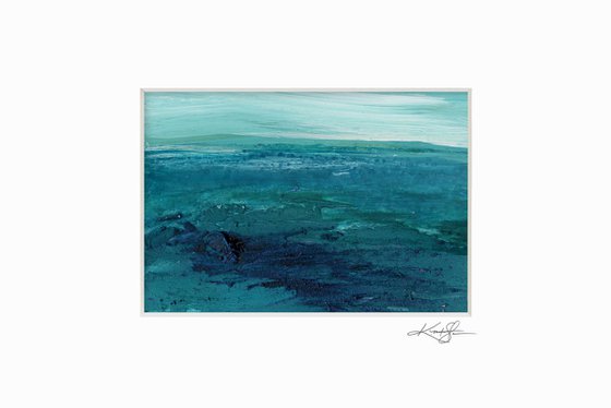 Mystical Land Collection 8 - 3 Textural Landscape Seascape Paintings by Kathy Morton Stanion