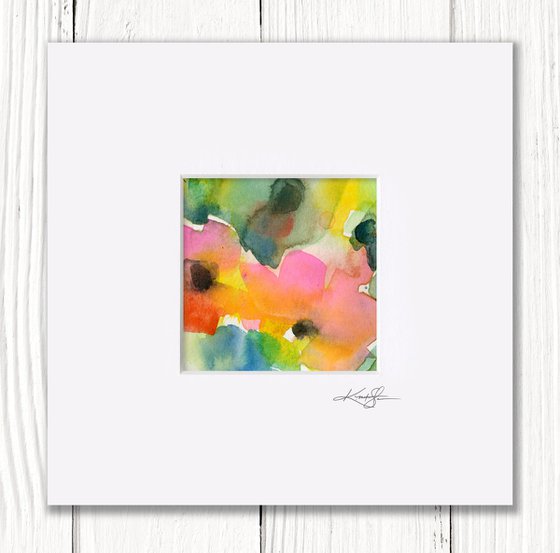 Little Dreams 33 - Small Floral Painting by Kathy Morton Stanion