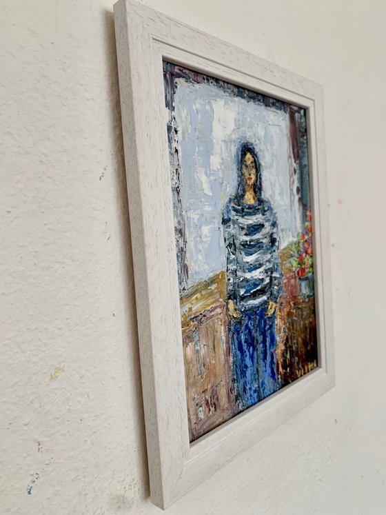 Girl in a striped shirt