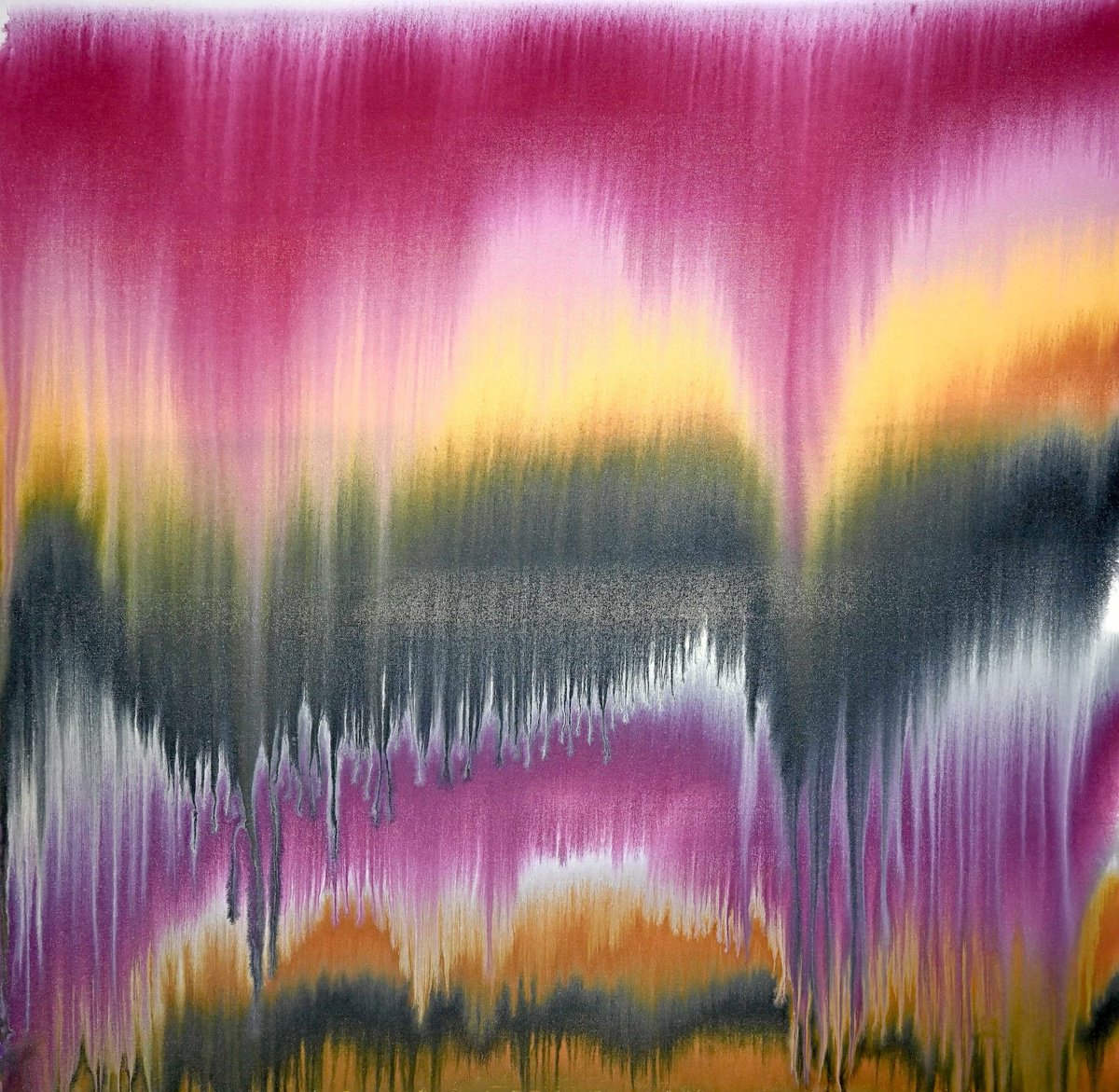 Abstract Acrylic Painting By Sumit Mehndiratta, 41 X 43", Pour-Tal, Original Artwork