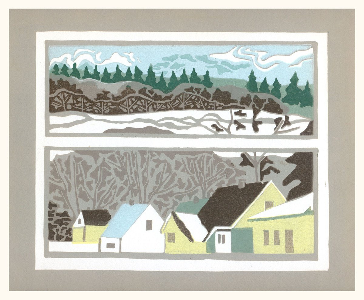 Linocut , Winter