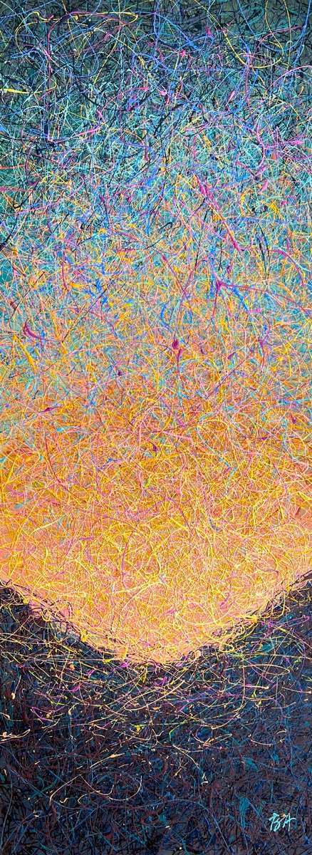  Golden Rise By Bogdana Antoniuk, 33 X 83, Artwork For Sale On Artfinder