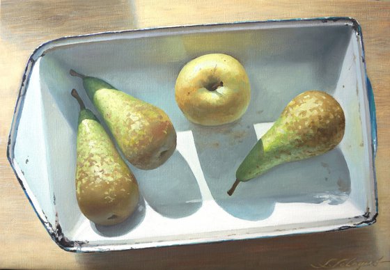 Still life with pears