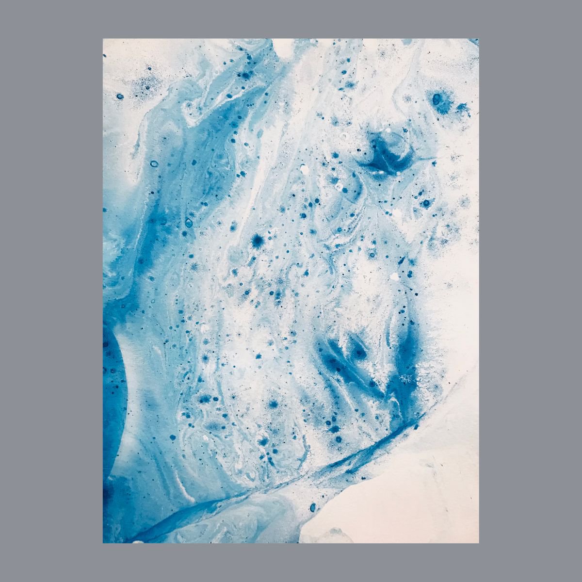 Blue fluid abstract 080820191 by Natalya Burgos