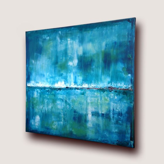 Semi Abstract Landscape - Turquoise Sea