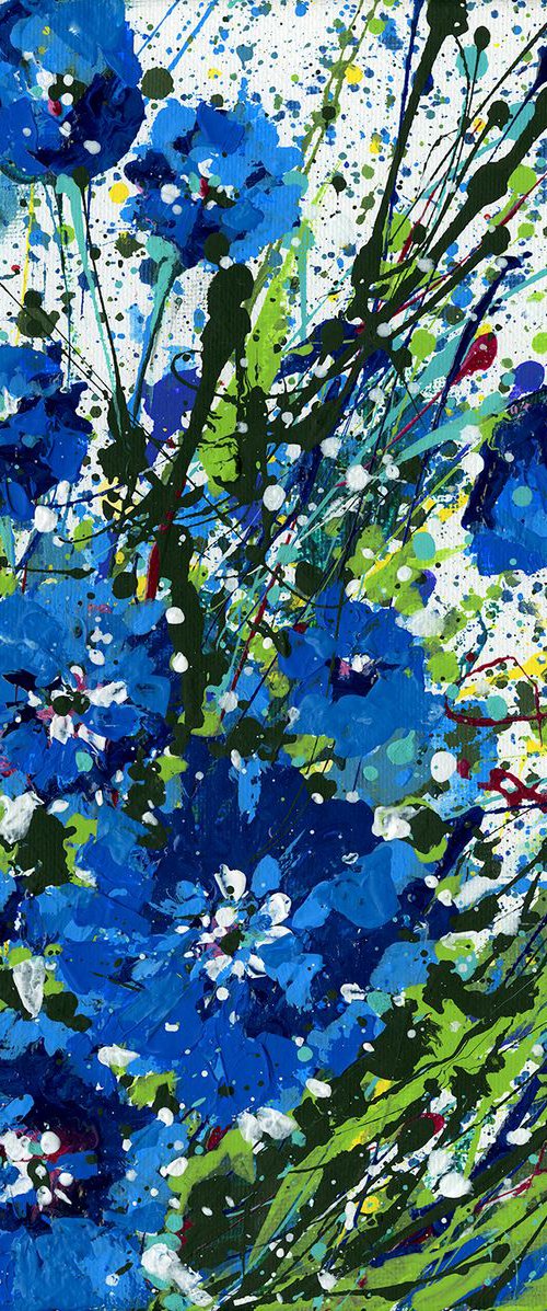 Blue Ecstasy - Floral art by Kathy Morton Stanion by Kathy Morton Stanion