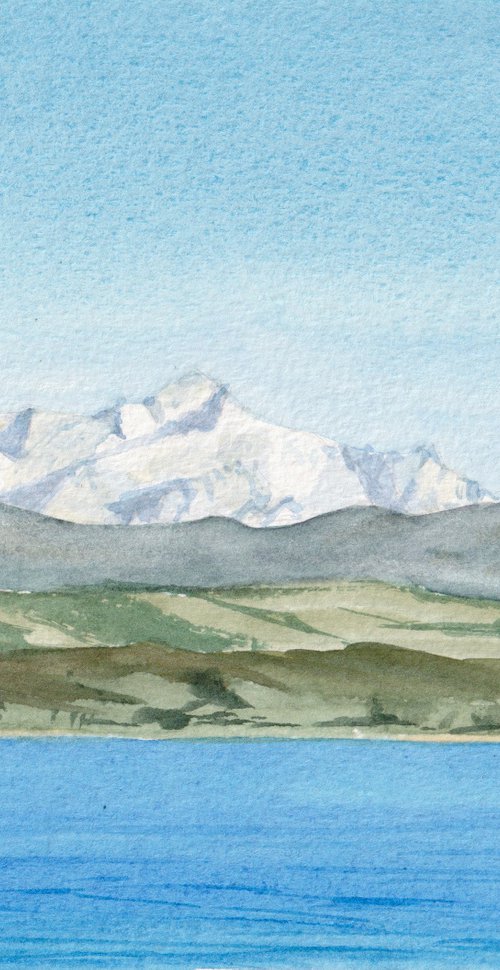 View of the Mont Blanc from Nyon by Krystyna Szczepanowski