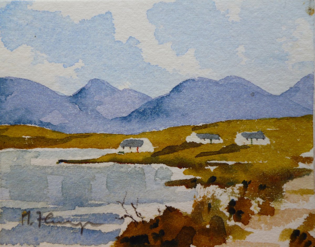 Cottages at Twelve Bens ll by Maire Flanagan