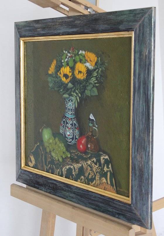 Still life with sunflowers