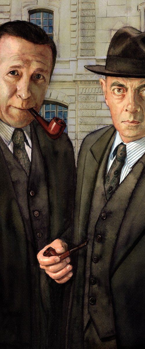 Simenon and Maigret by REME Jr.