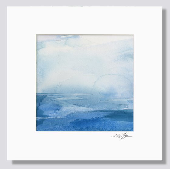 Finding Tranquility 1 - Abstract Zen Watercolor Painting by Kathy Morton Stanion