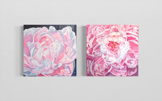 Diptych Peonies