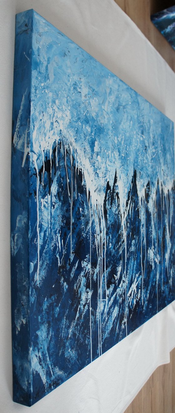 Snow Coming Down (80 x 100 cm) XL oil (32 x 40 inches)