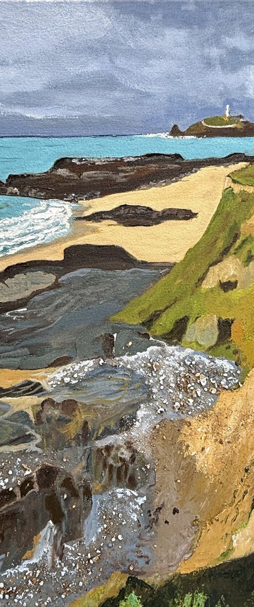 Godrevy Lighthouse from the Towans by Ann Palmer