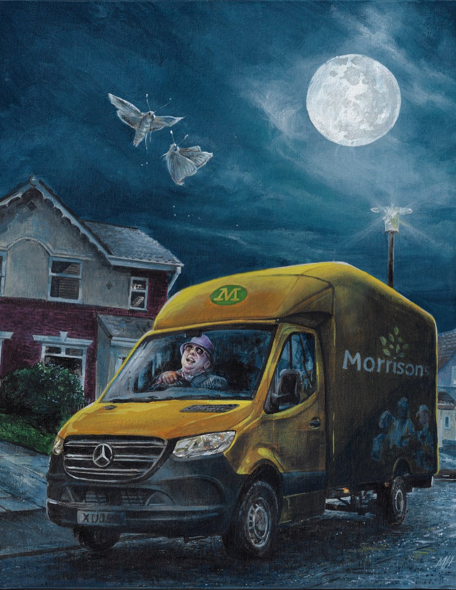 Van Morrison in a Morrisons van by Mark Hannon