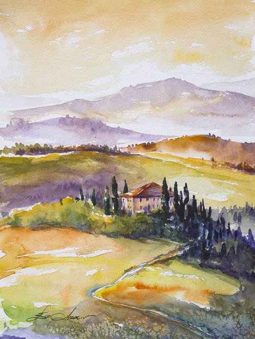 Tuscany landscape by Eve Mazur