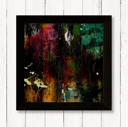Collage Poetry 12 - Framed Mixed Media Abstract Art by Kathy Morton Stanion by Kathy Morton Stanion