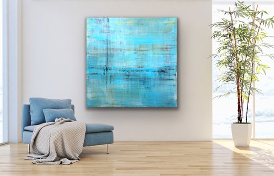 Feeling Pale Blue (48x48in)