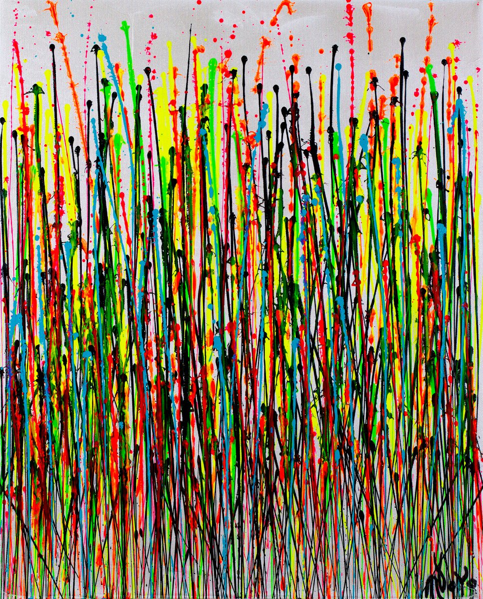 Dynamic Drizzles (Abstract Language) By Nestor Toro, 24 X 30, Artwork For Sale On Artfinder
