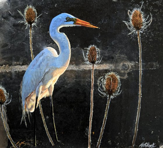 Sunrise on the River - Birds on Slate Series