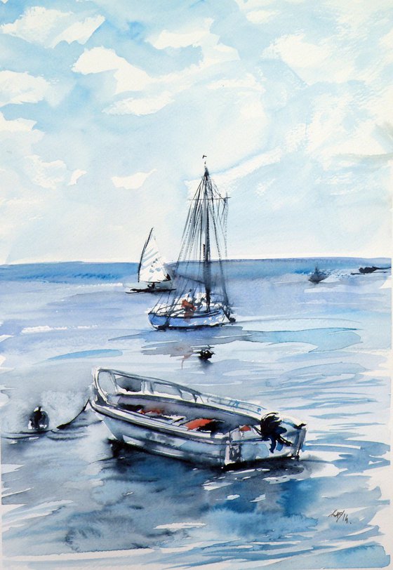 Boats at sea