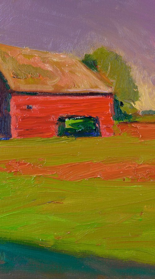 Red Barn. Evening by Suren Nersisyan